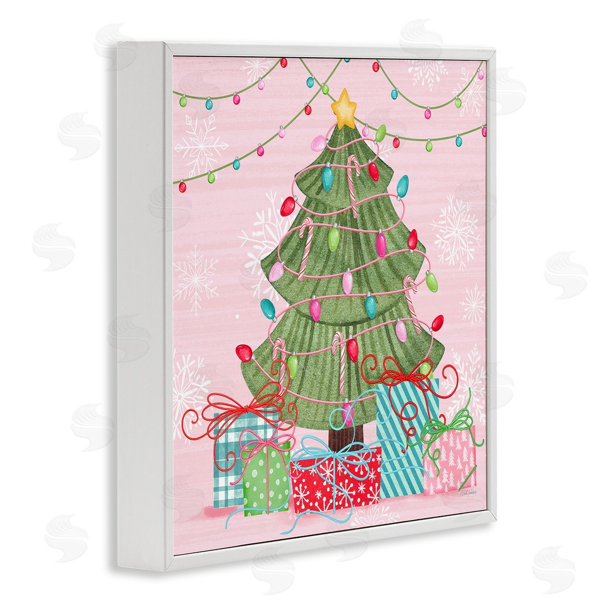 Nicole Tamarin Merry Pinkmas Tree Canvas Wall Art Print