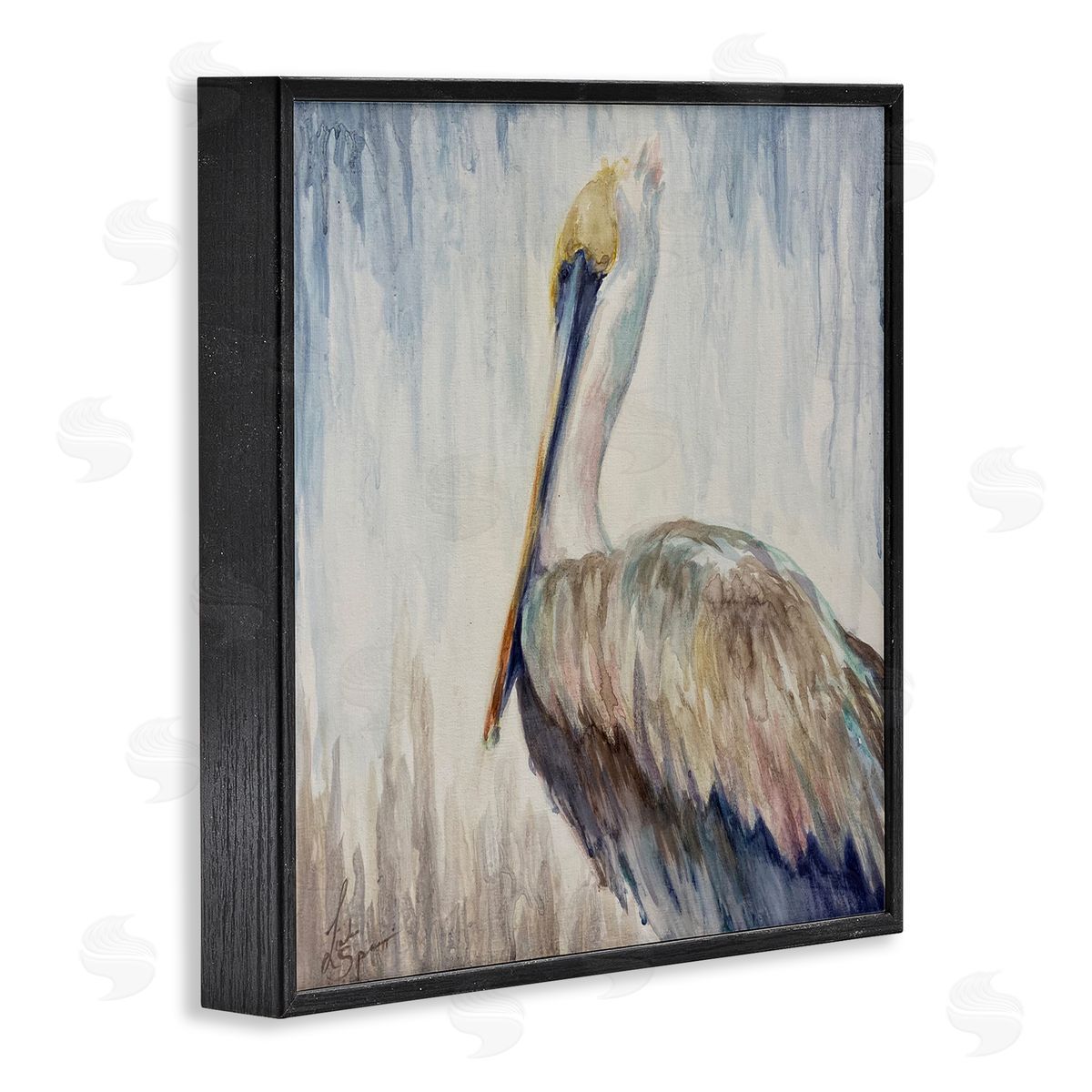 Linda Sperruzzi Stella Watercolor Pelican Portrait Canvas Wall Art Print