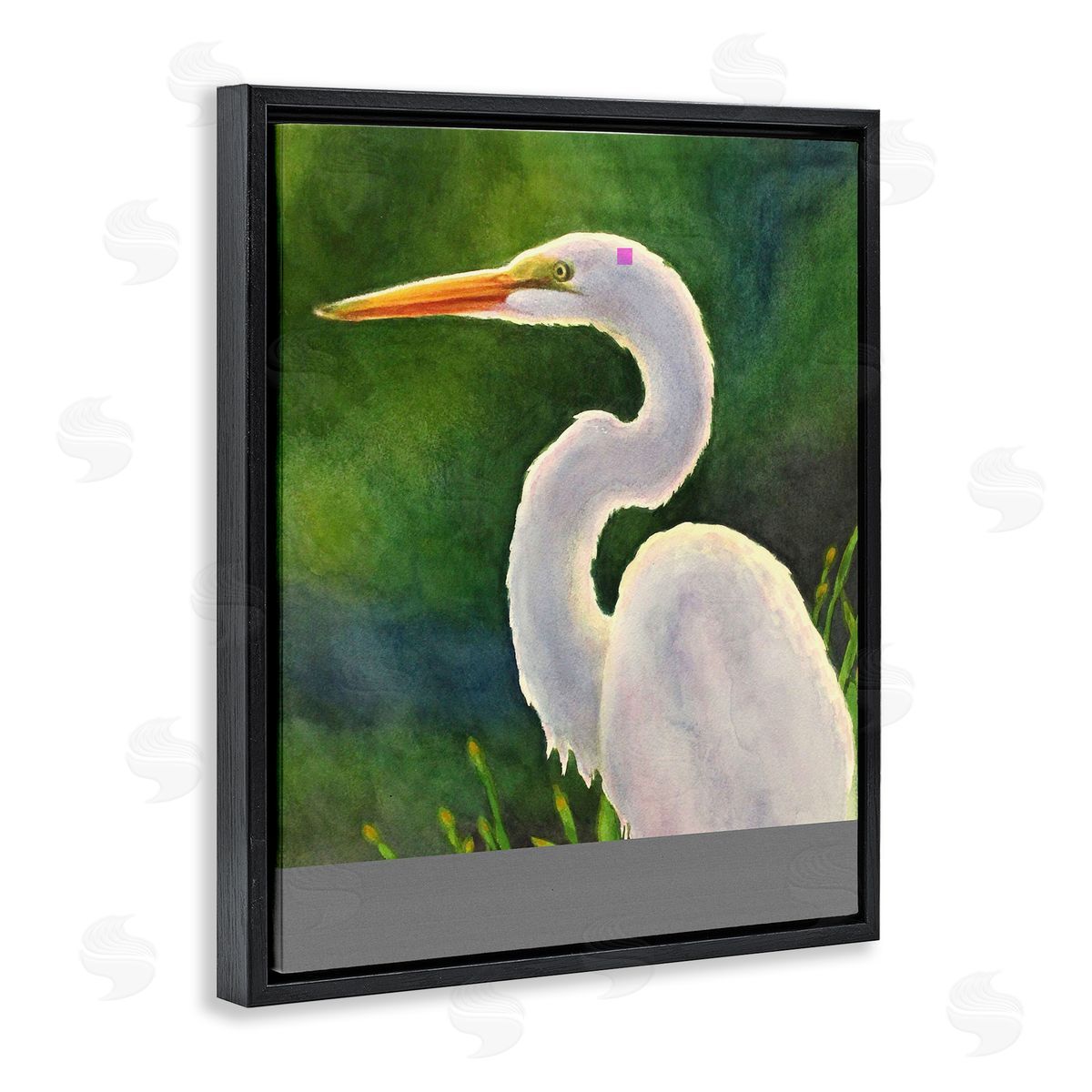 Linda Sperruzzi White Egret Portrait Painting Canvas Wall Art Print