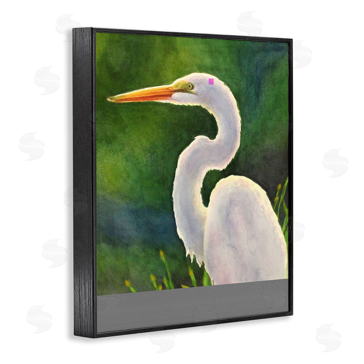 Linda Sperruzzi White Egret Portrait Painting Canvas Wall Art Print