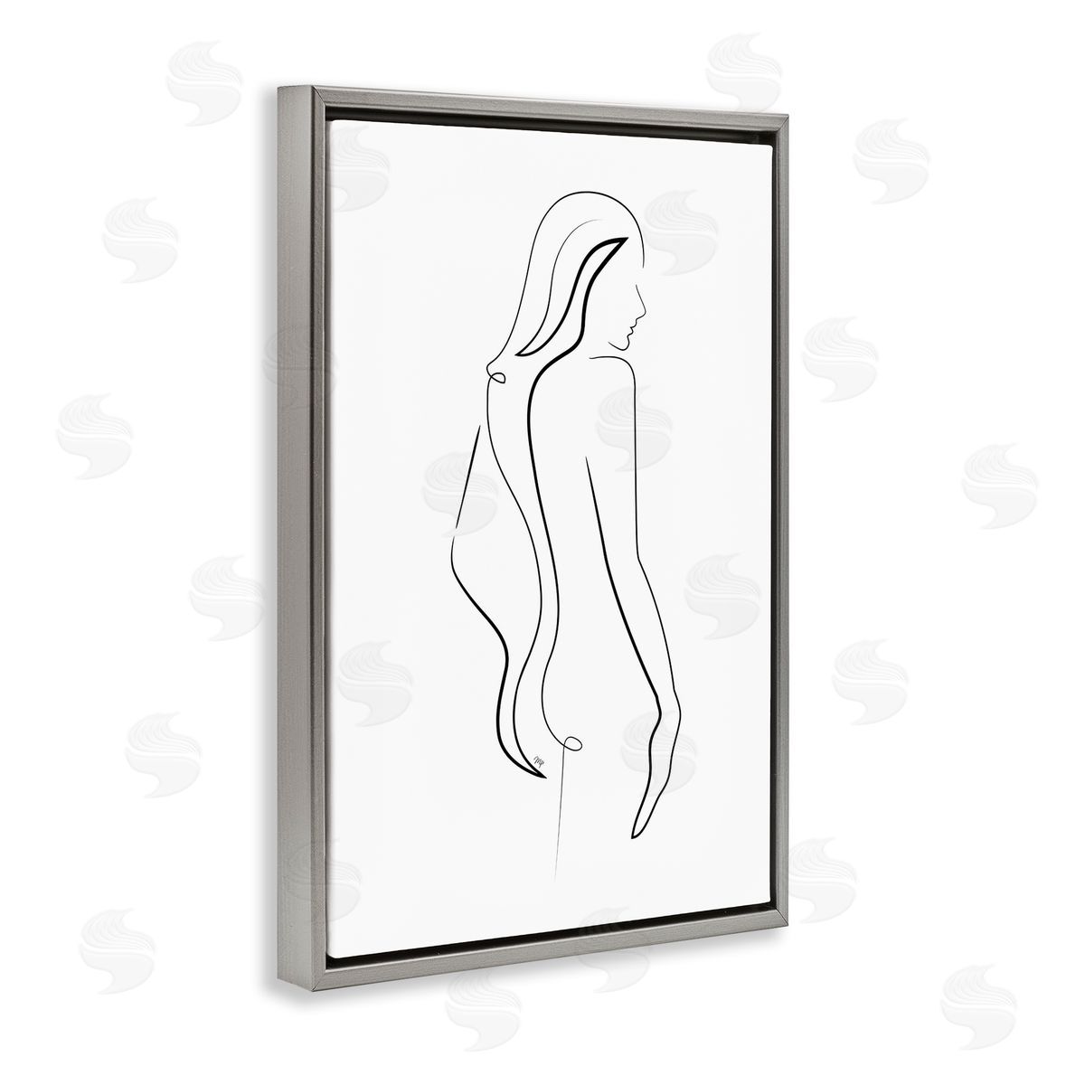 Martina Pavlova Minimal Female Figure Lines Canvas Wall Art Print