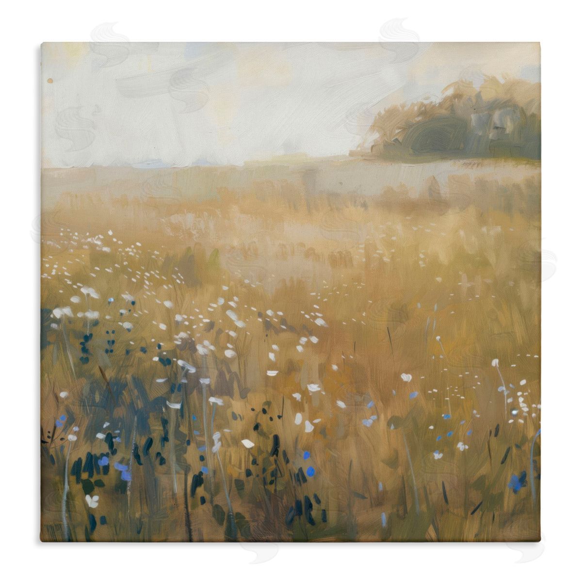 LSR Creative Studio Neutral Wildflower Field Canvas Wall Art Print