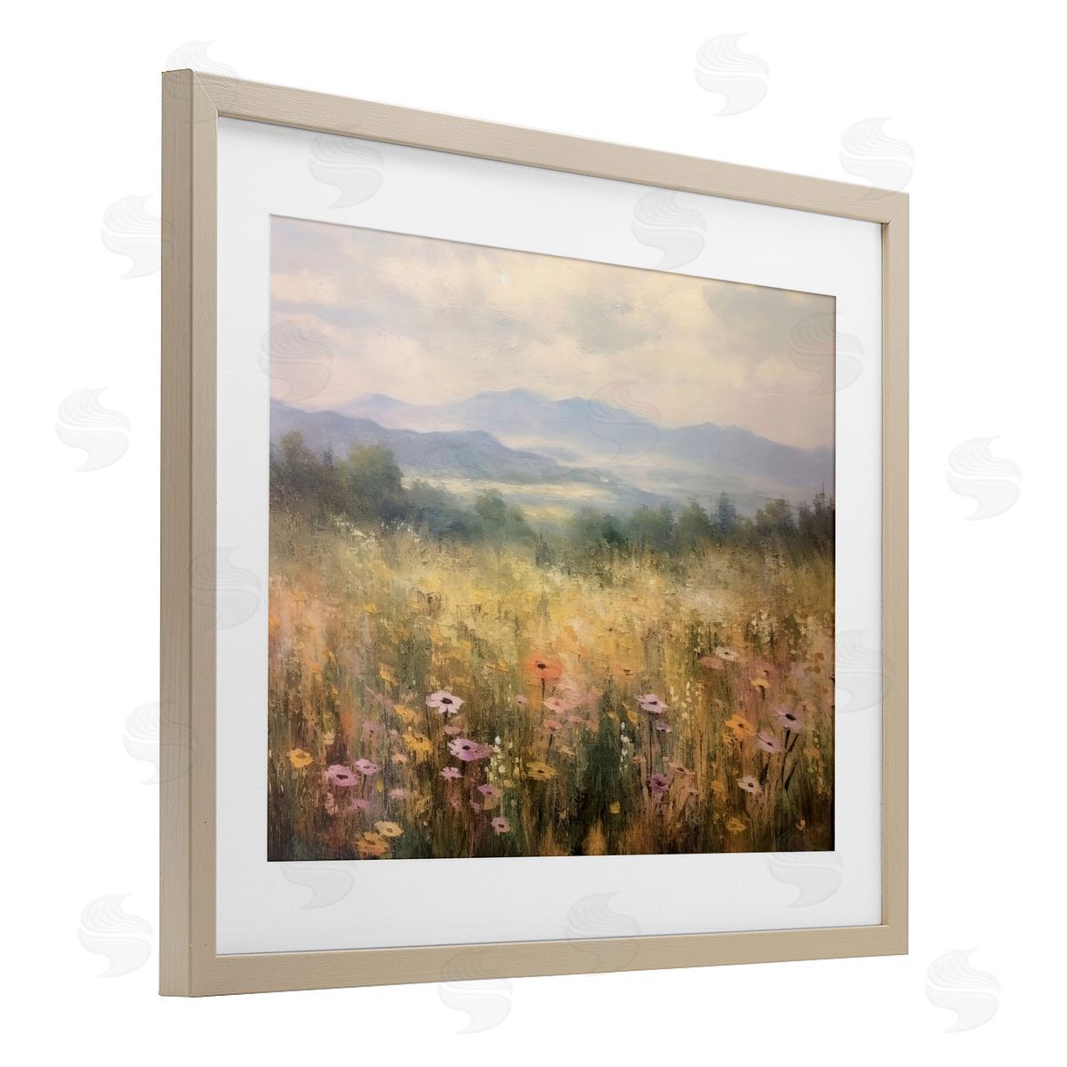 LSR Creative Studio Prairie Flowers & Mountains Canvas Wall Art Print