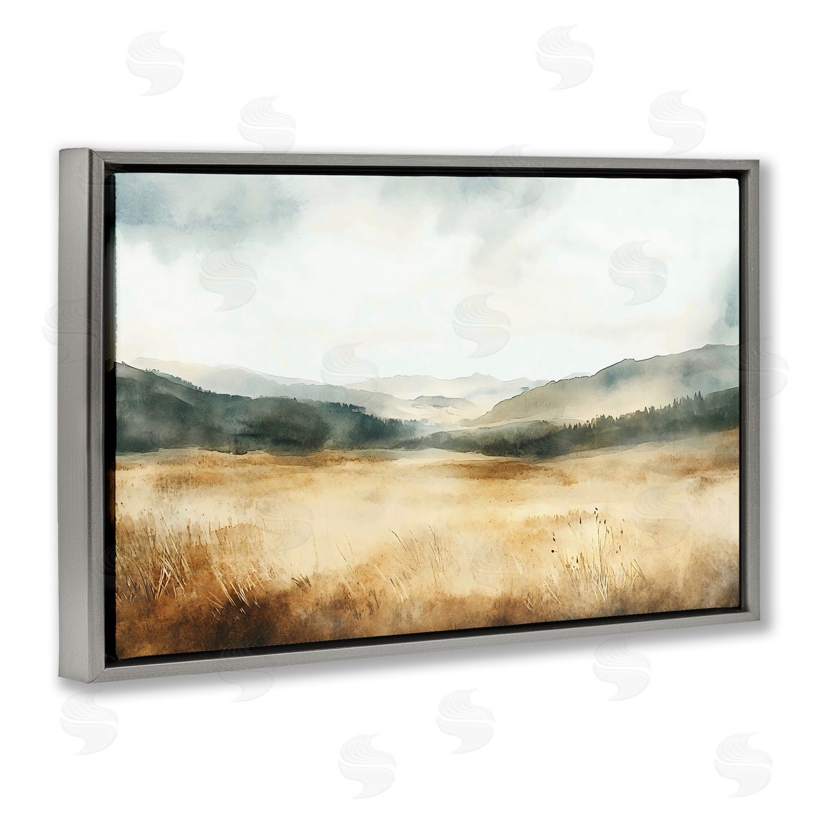 LSR Creative Studio Foggy Landscape Distant Hills Canvas Wall Art Print