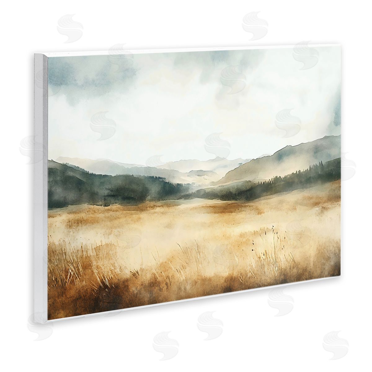 LSR Creative Studio Foggy Landscape Distant Hills Canvas Wall Art Print
