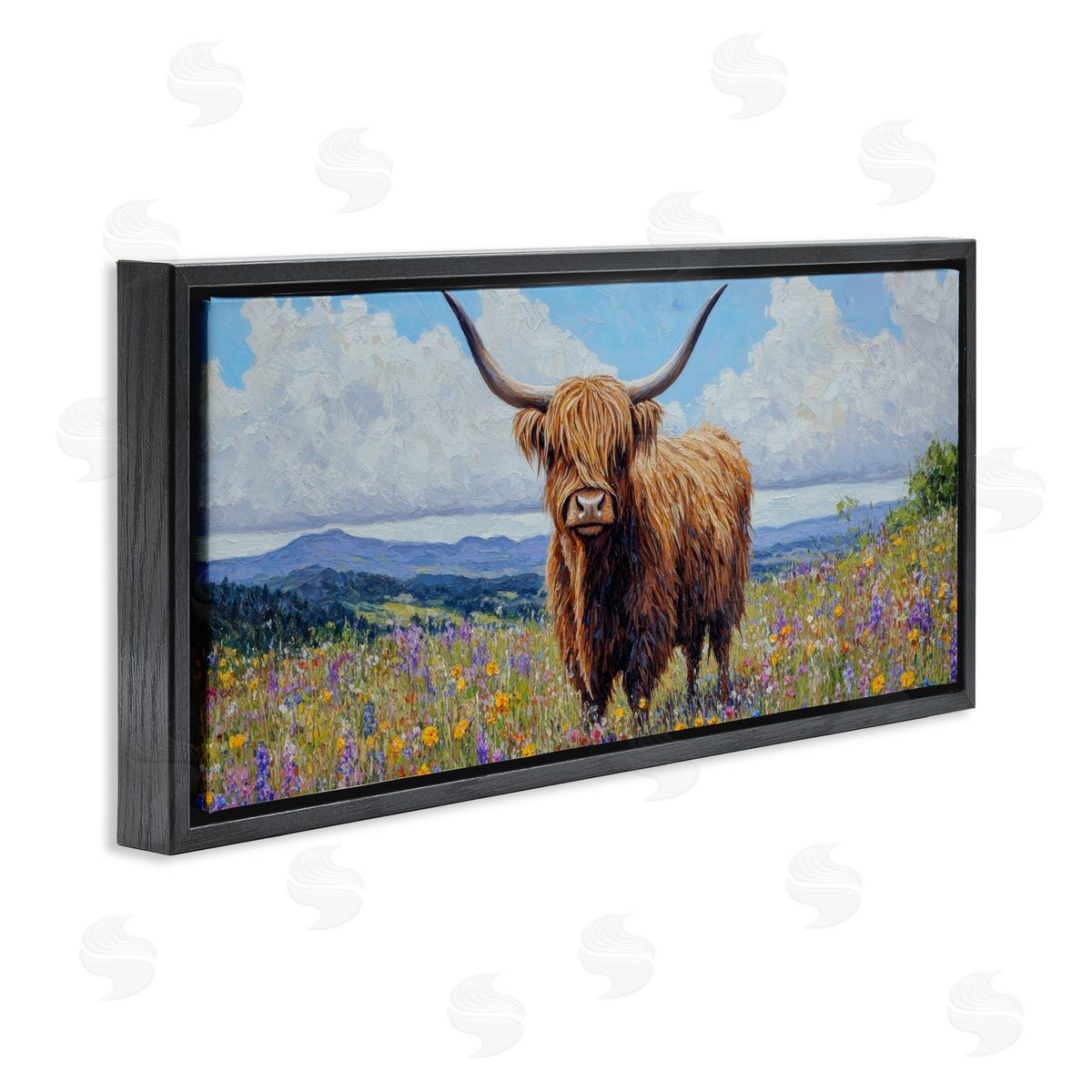 Petal Prints Design Wildflower And Highland Canvas Wall Art Print