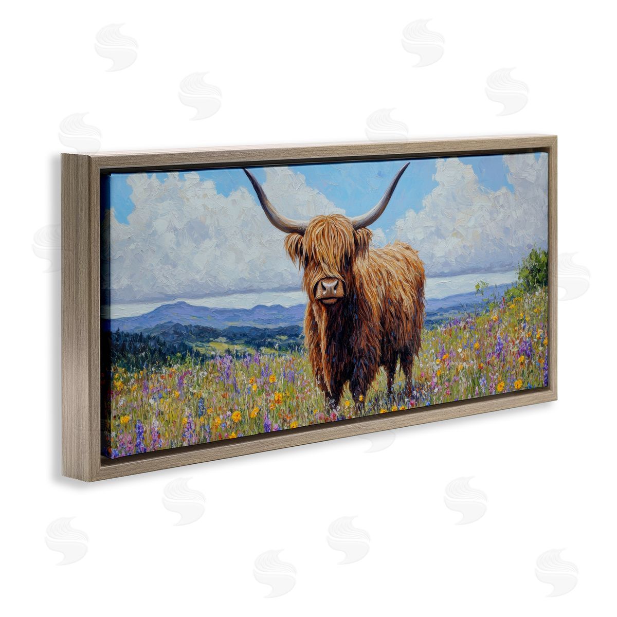 Petal Prints Design Wildflower And Highland Canvas Wall Art Print