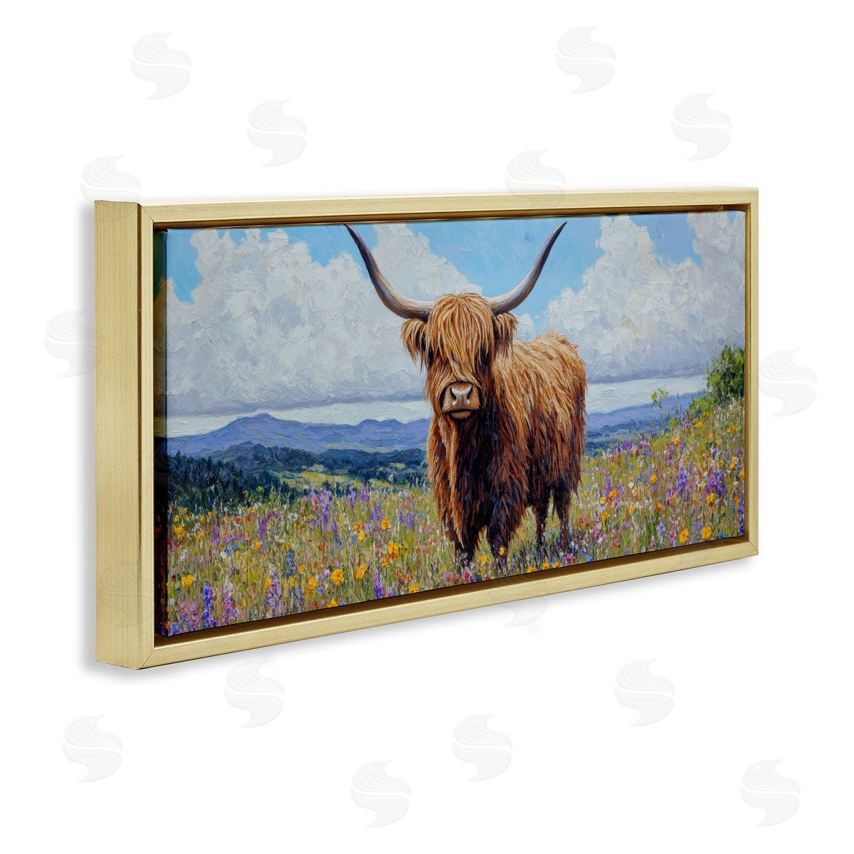 Petal Prints Design Wildflower And Highland Canvas Wall Art Print