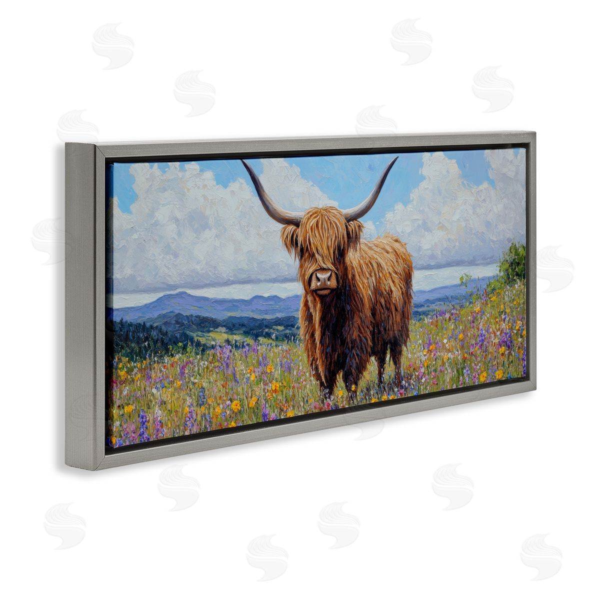 Petal Prints Design Wildflower And Highland Canvas Wall Art Print