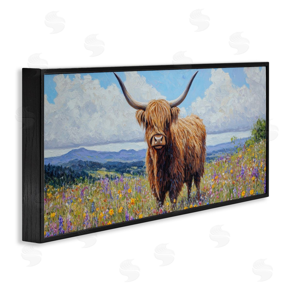 Petal Prints Design Wildflower And Highland Canvas Wall Art Print