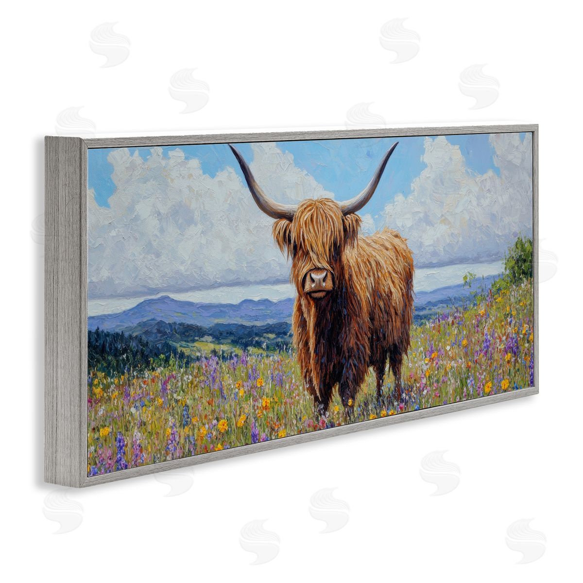Petal Prints Design Wildflower And Highland Canvas Wall Art Print