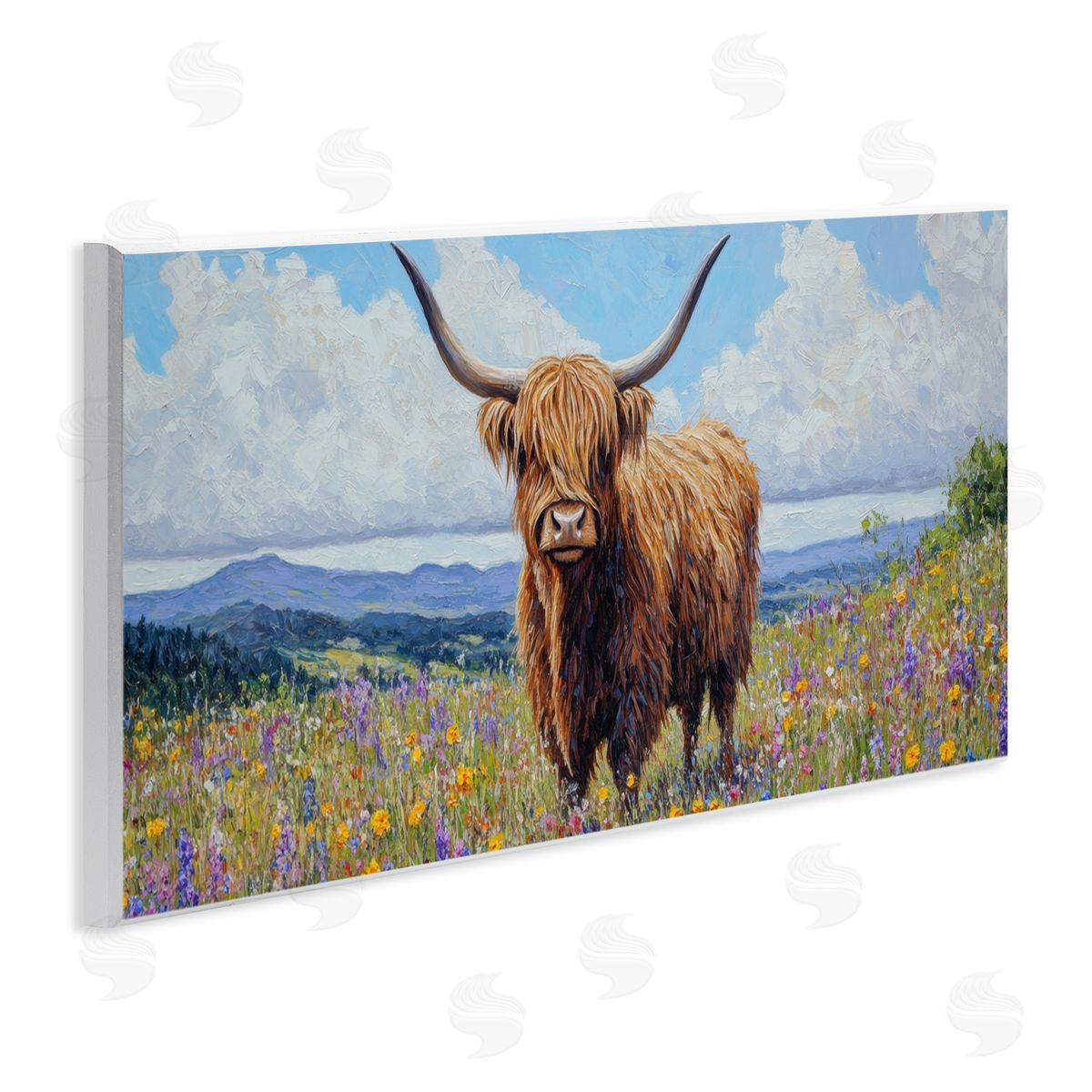 Petal Prints Design Wildflower And Highland Canvas Wall Art Print