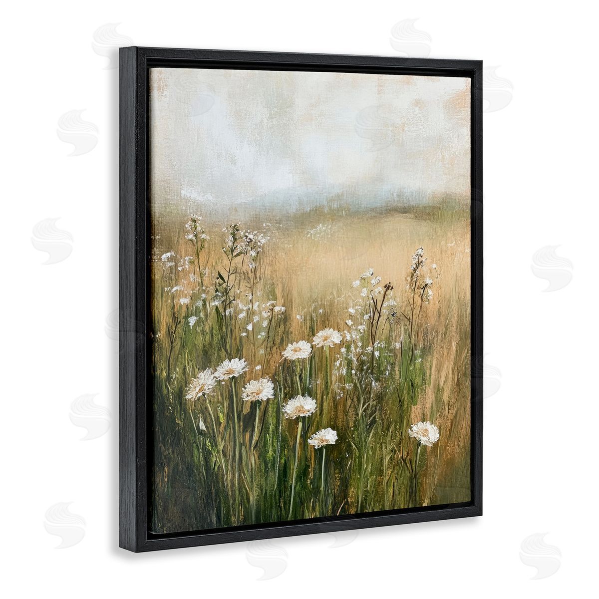 Petal Prints Design A Few White Flowers Canvas Wall Art Print