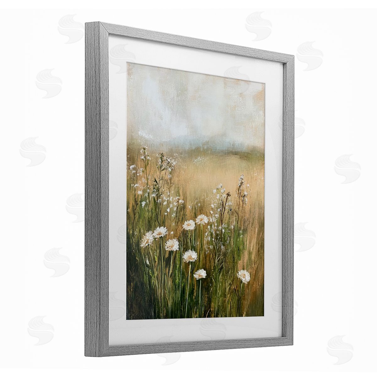 Petal Prints Design A Few White Flowers Canvas Wall Art Print