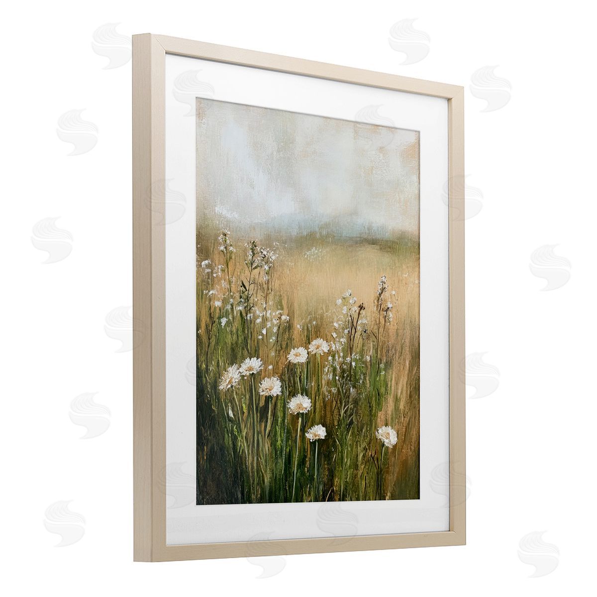 Petal Prints Design A Few White Flowers Canvas Wall Art Print