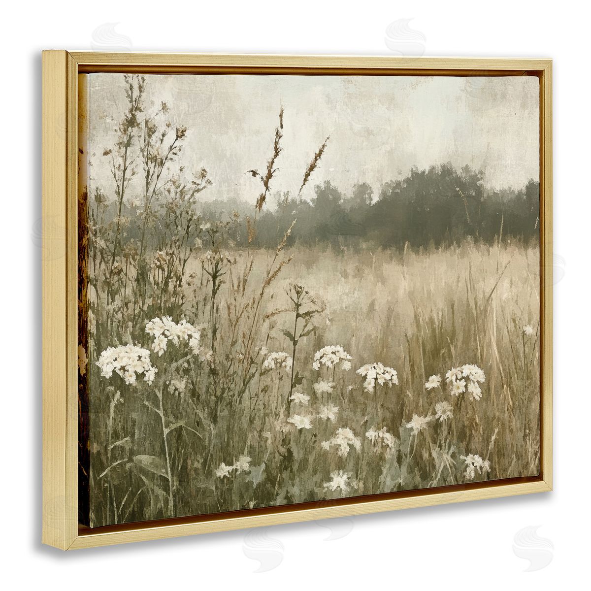 Petal Prints Design Daisy Clusters in Meadow Canvas Wall Art Print