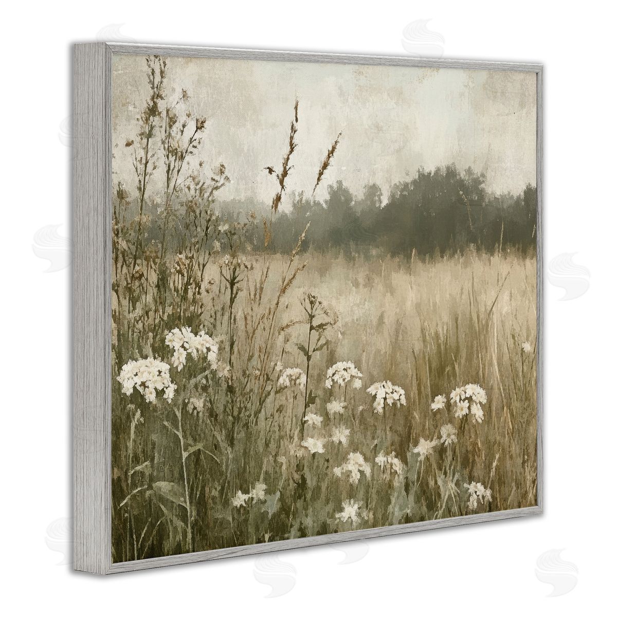 Petal Prints Design Daisy Clusters in Meadow Canvas Wall Art Print