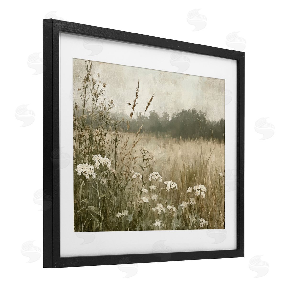 Petal Prints Design Daisy Clusters in Meadow Canvas Wall Art Print