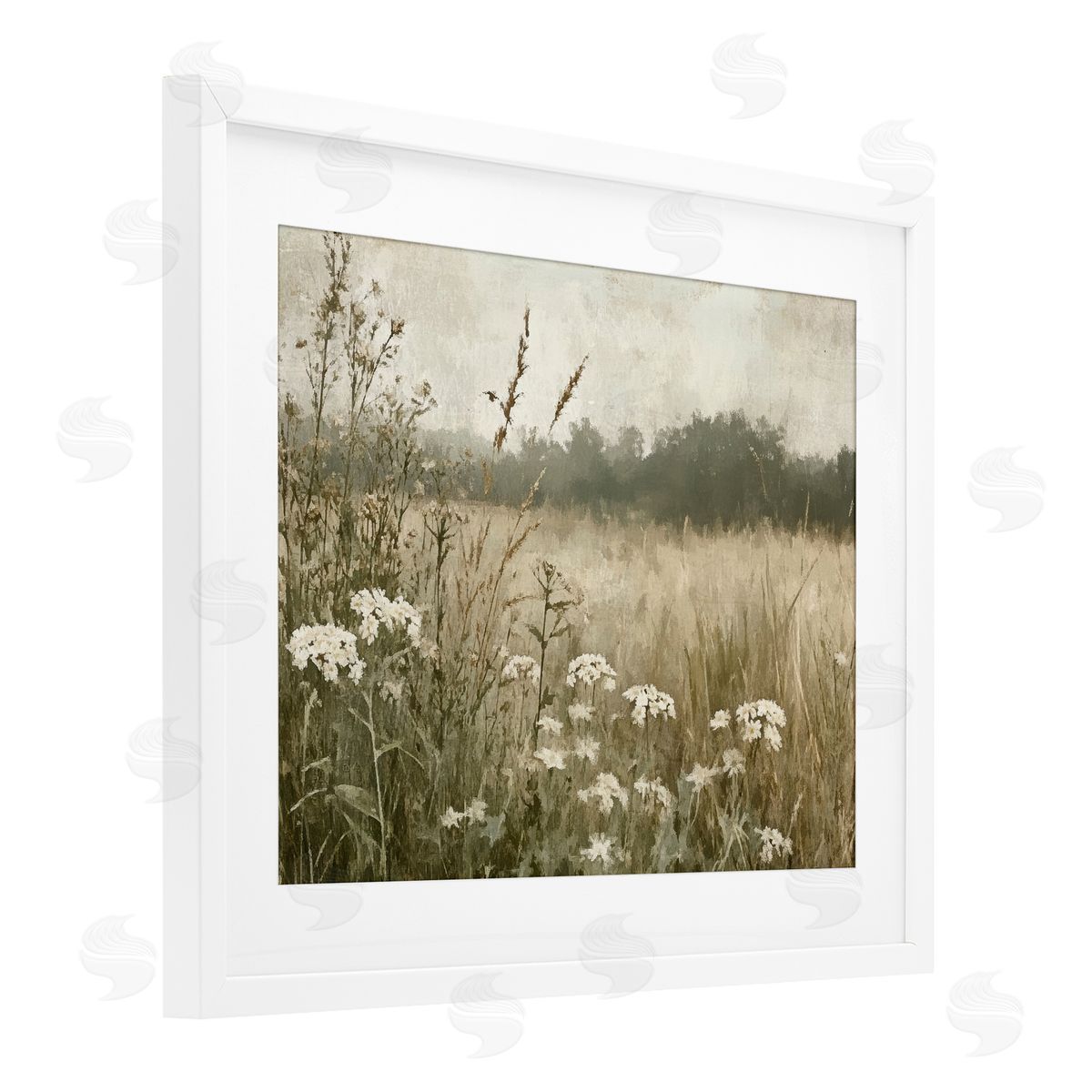 Petal Prints Design Daisy Clusters in Meadow Canvas Wall Art Print
