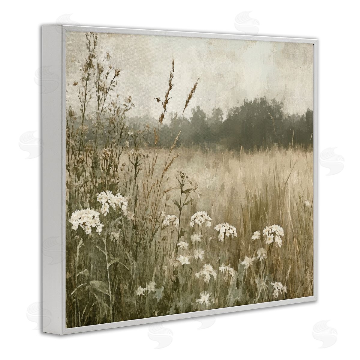 Petal Prints Design Daisy Clusters in Meadow Canvas Wall Art Print