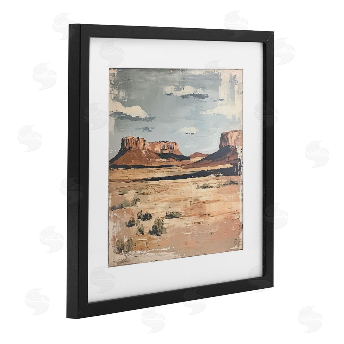 Petal Prints Design Vintage Desert Postcard Canvas Wall Art Print