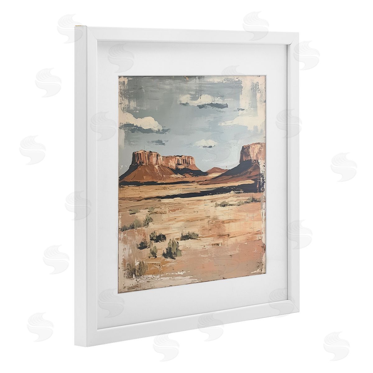 Petal Prints Design Vintage Desert Postcard Canvas Wall Art Print
