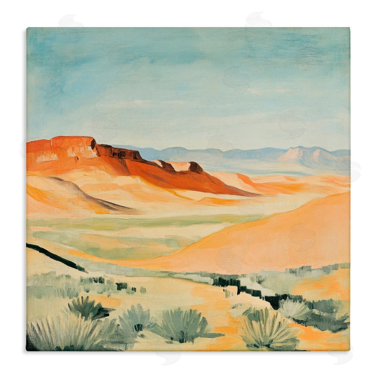 Petal Prints Design Desert Mounds Landscape Canvas Wall Art Print