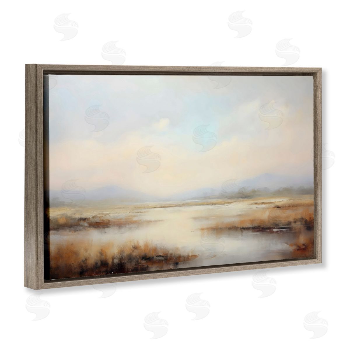 LSR Creative Studio Misty Wetlands Landscape Canvas Wall Art Print