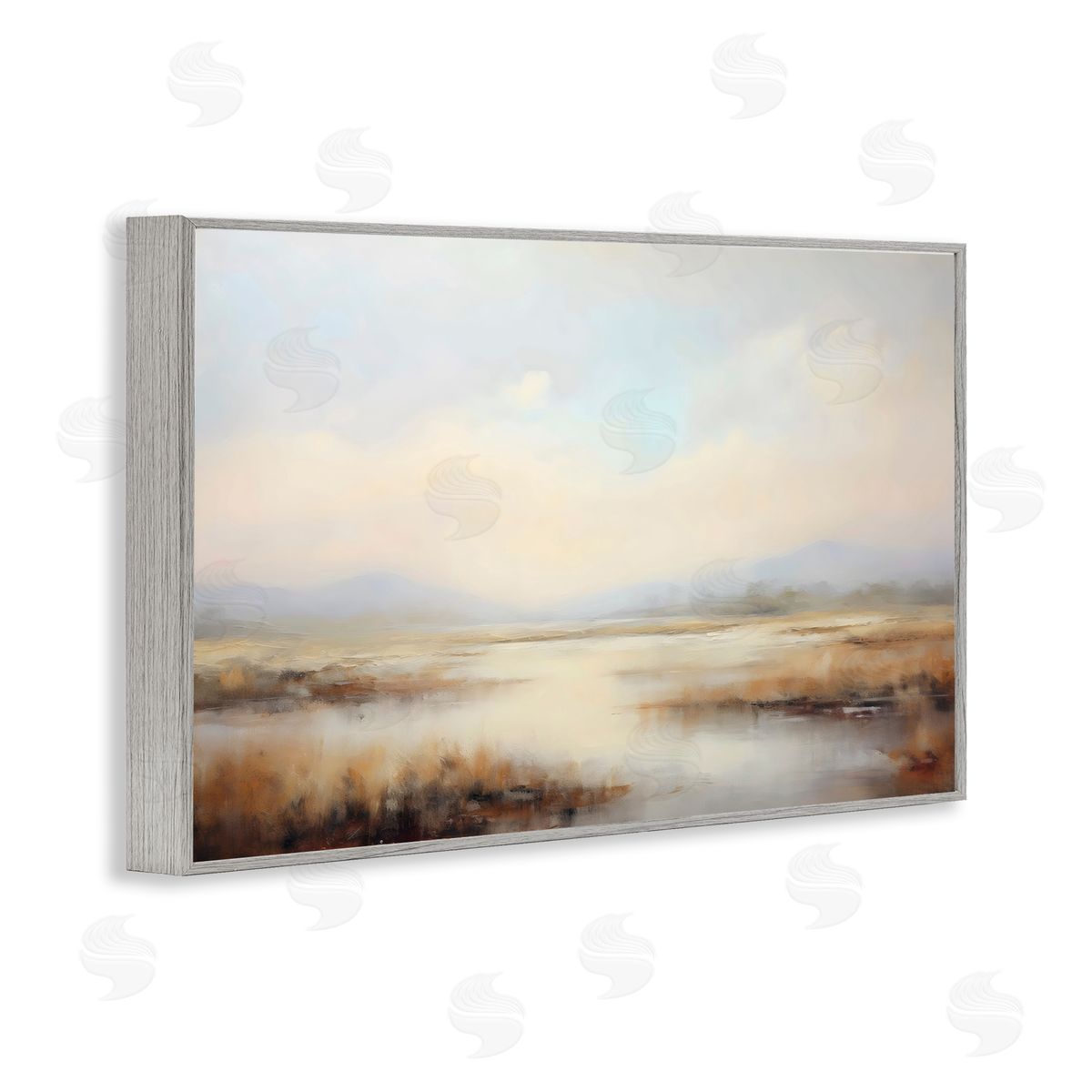 LSR Creative Studio Misty Wetlands Landscape Canvas Wall Art Print