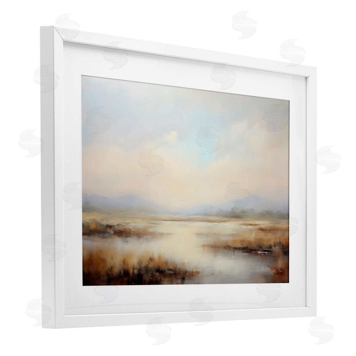 LSR Creative Studio Misty Wetlands Landscape Canvas Wall Art Print