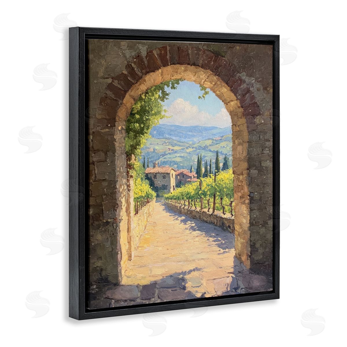 Petal Prints Design Tranquil Garden Arch Canvas Wall Art Print