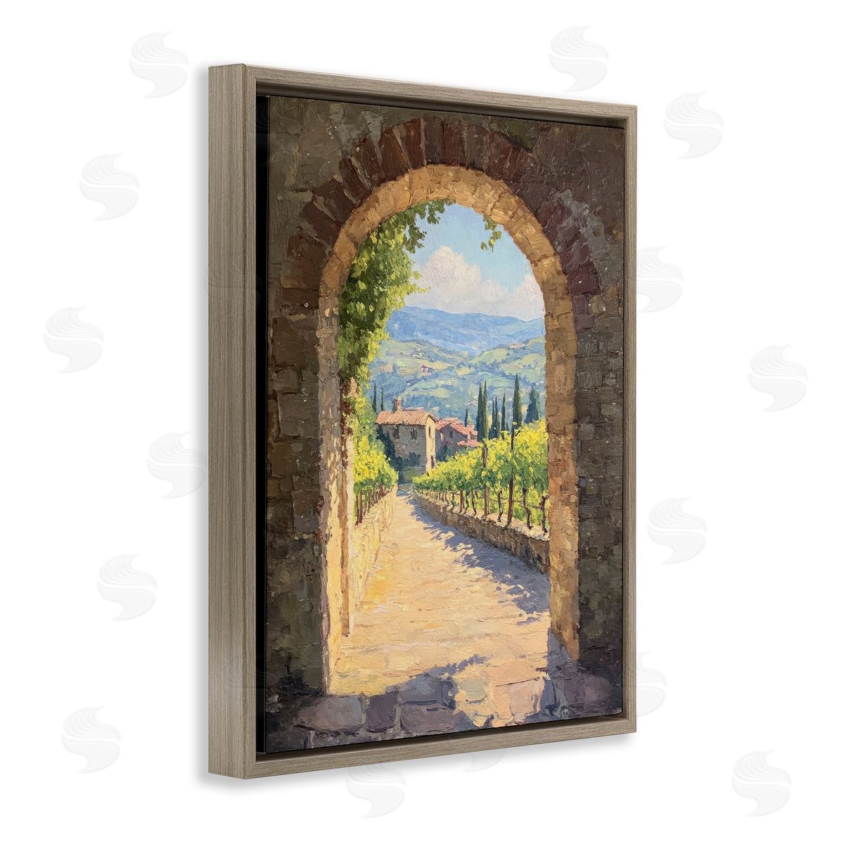 Petal Prints Design Tranquil Garden Arch Canvas Wall Art Print