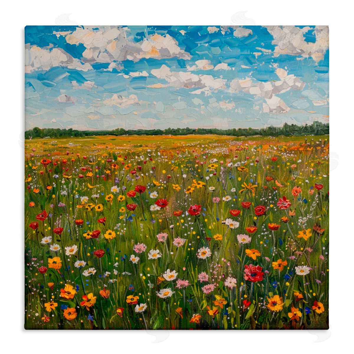 LSR Creative Studio Wildflower Blooms in Field Canvas Wall Art Print