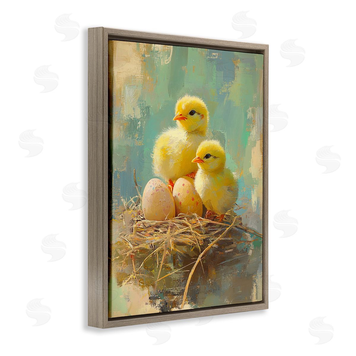 Franklyn Gregory Easter Chicks and Eggs Canvas Wall Art Print