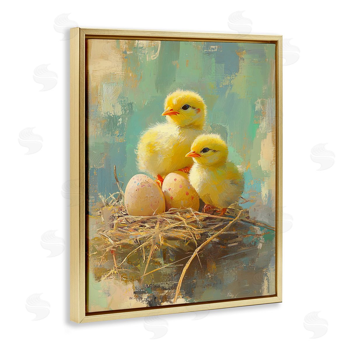 Franklyn Gregory Easter Chicks and Eggs Canvas Wall Art Print