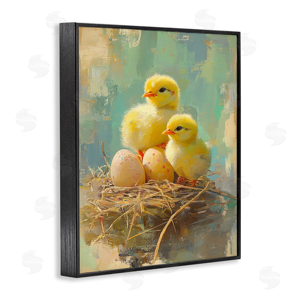 Franklyn Gregory Easter Chicks and Eggs Canvas Wall Art Print