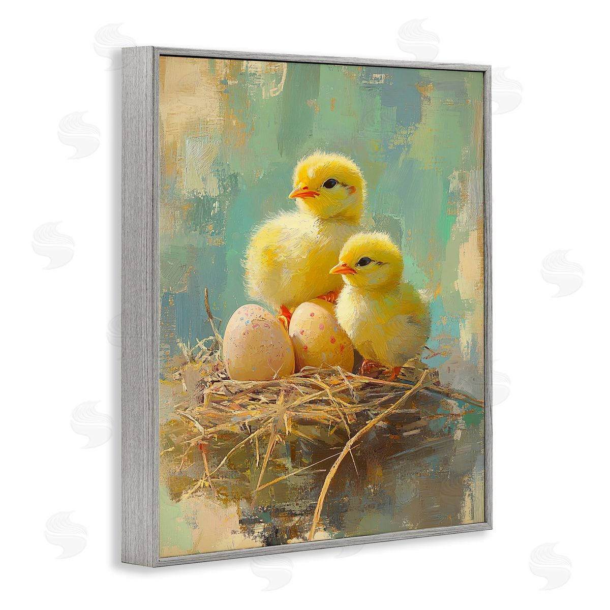 Franklyn Gregory Easter Chicks and Eggs Canvas Wall Art Print