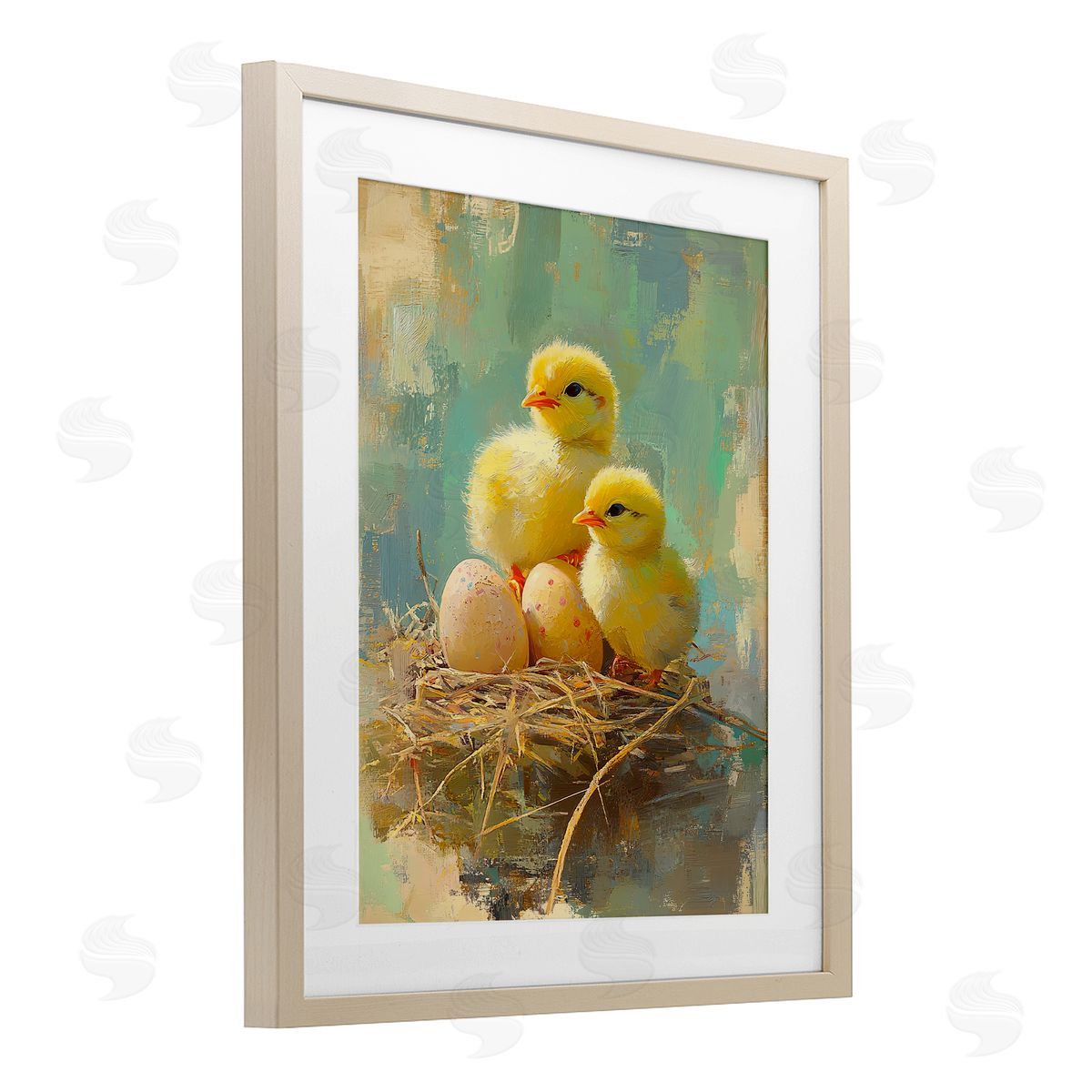Franklyn Gregory Easter Chicks and Eggs Canvas Wall Art Print