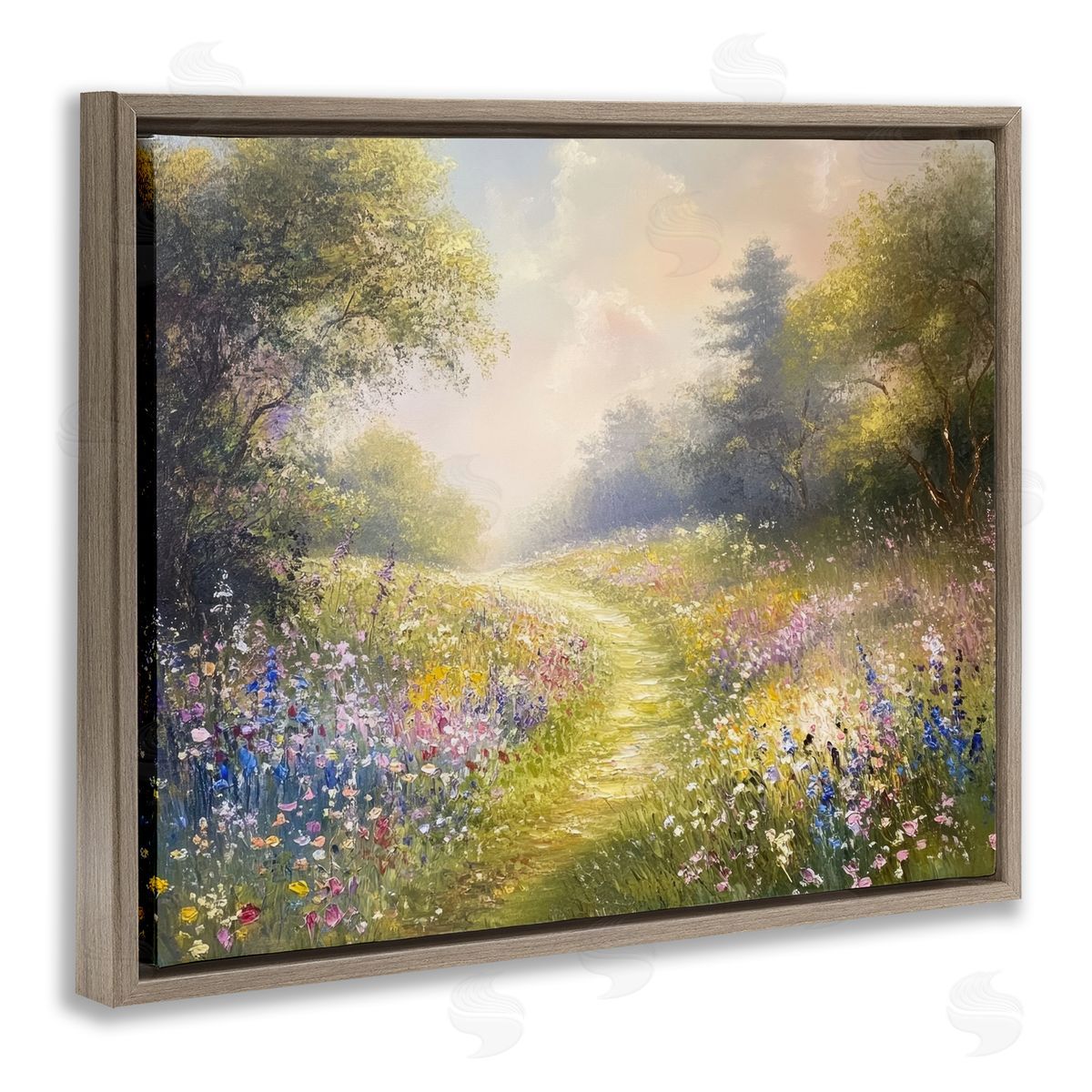 Petal Prints Design Pink & Blue Flower Daydream Canvas Wall Art Print