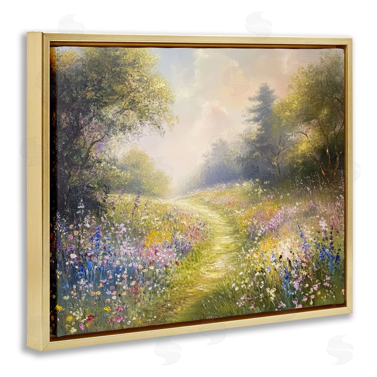 Petal Prints Design Pink & Blue Flower Daydream Canvas Wall Art Print