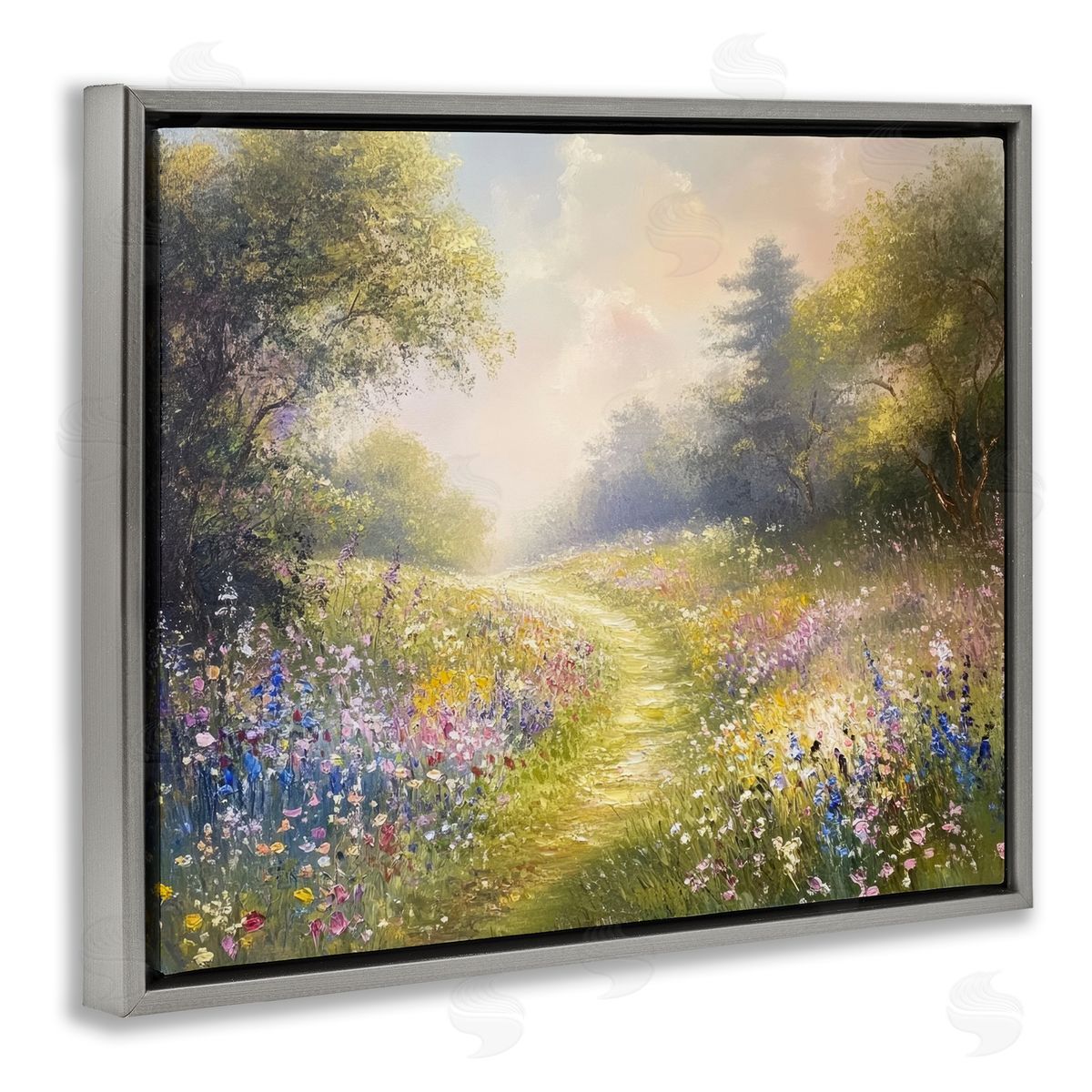 Petal Prints Design Pink & Blue Flower Daydream Canvas Wall Art Print