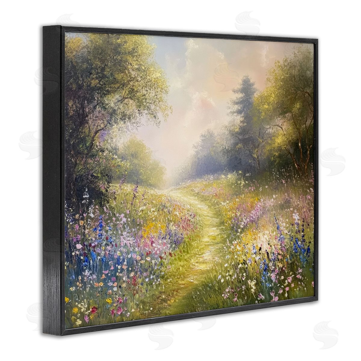 Petal Prints Design Pink & Blue Flower Daydream Canvas Wall Art Print