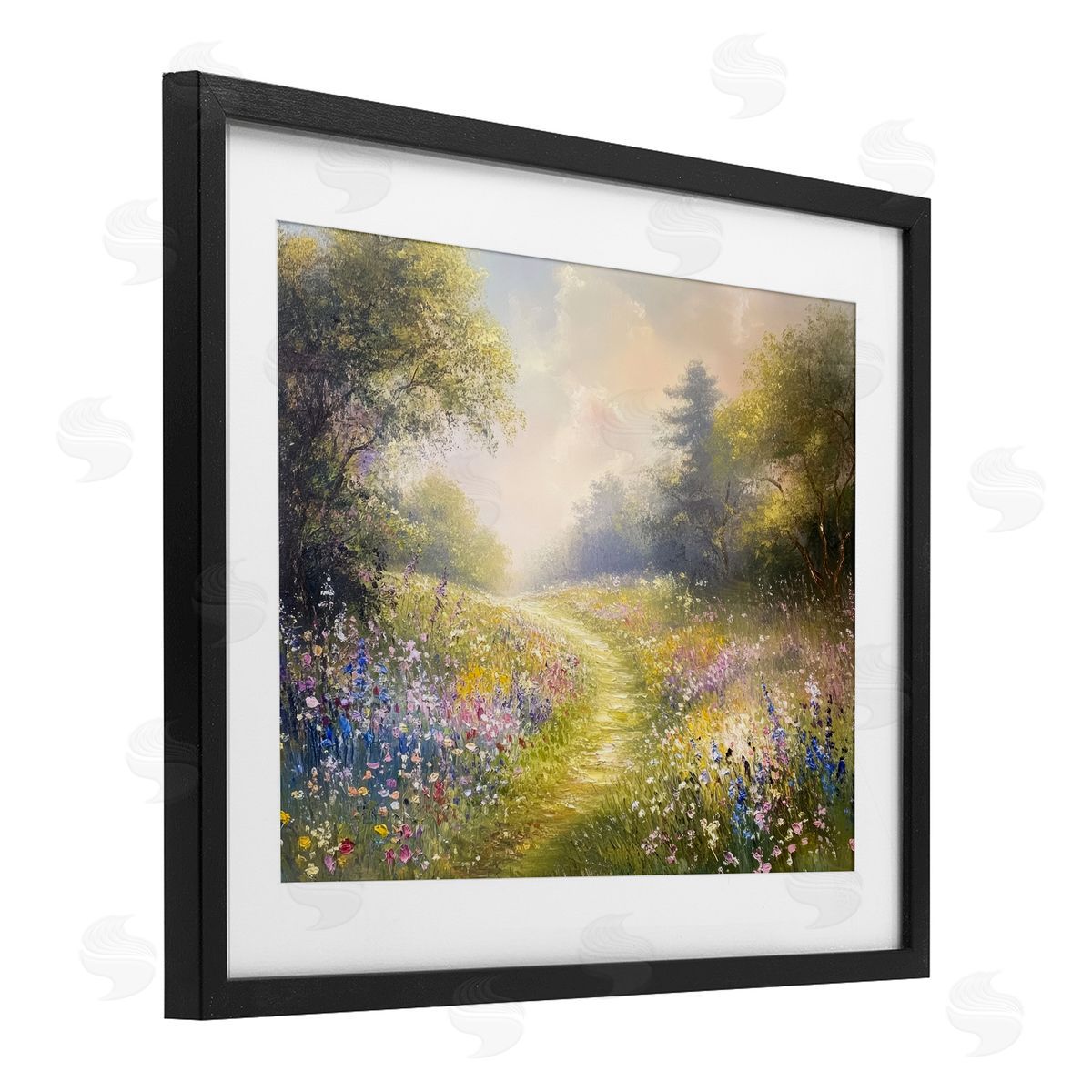 Petal Prints Design Pink & Blue Flower Daydream Canvas Wall Art Print