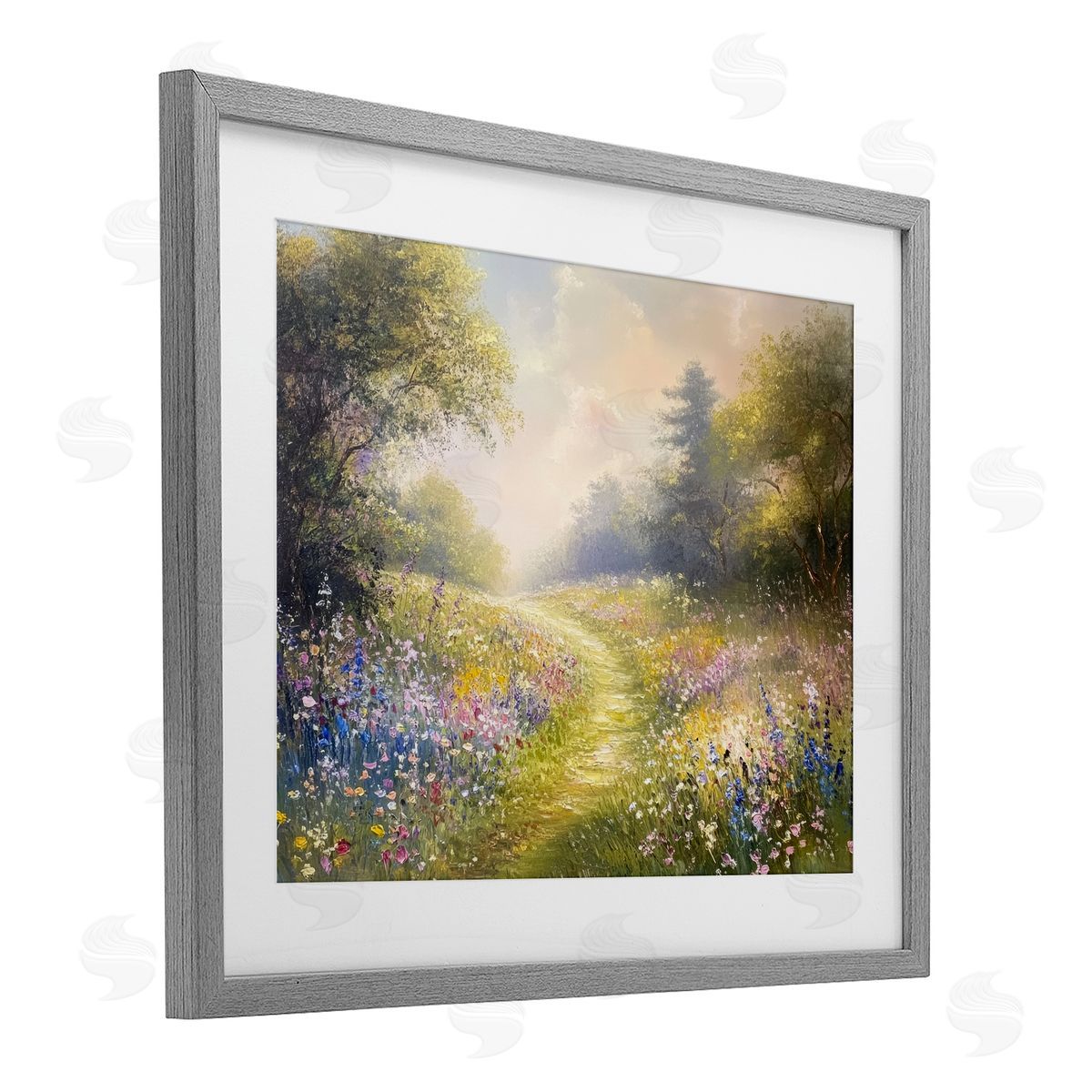 Petal Prints Design Pink & Blue Flower Daydream Canvas Wall Art Print