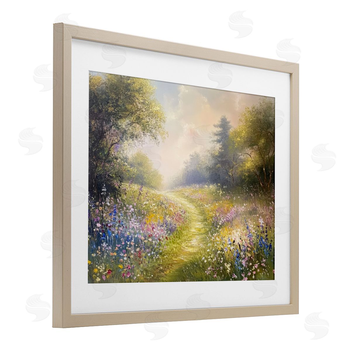 Petal Prints Design Pink & Blue Flower Daydream Canvas Wall Art Print