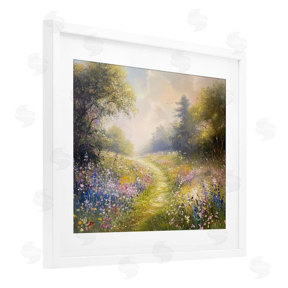 Petal Prints Design Pink & Blue Flower Daydream Canvas Wall Art Print