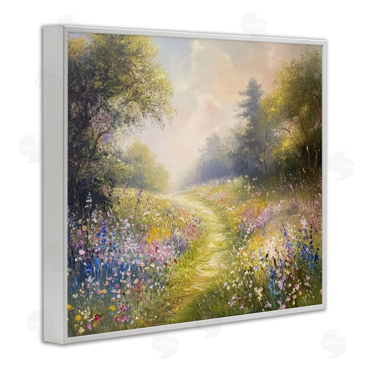 Petal Prints Design Pink & Blue Flower Daydream Canvas Wall Art Print