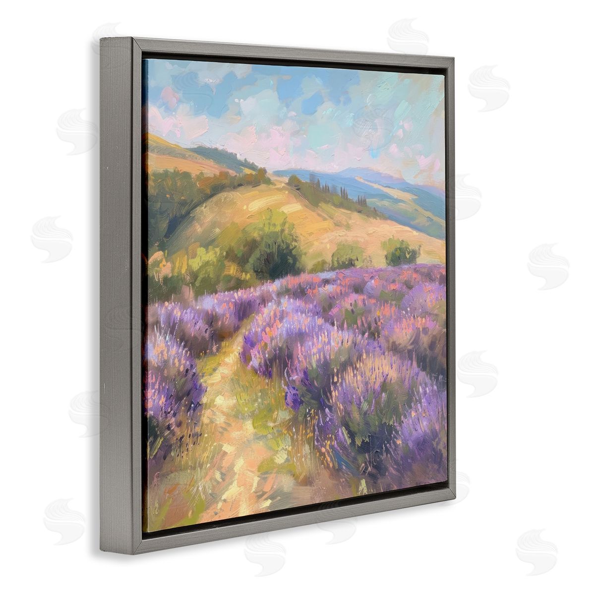 LSR Creative Studio Lavender Field Hills Canvas Wall Art Print