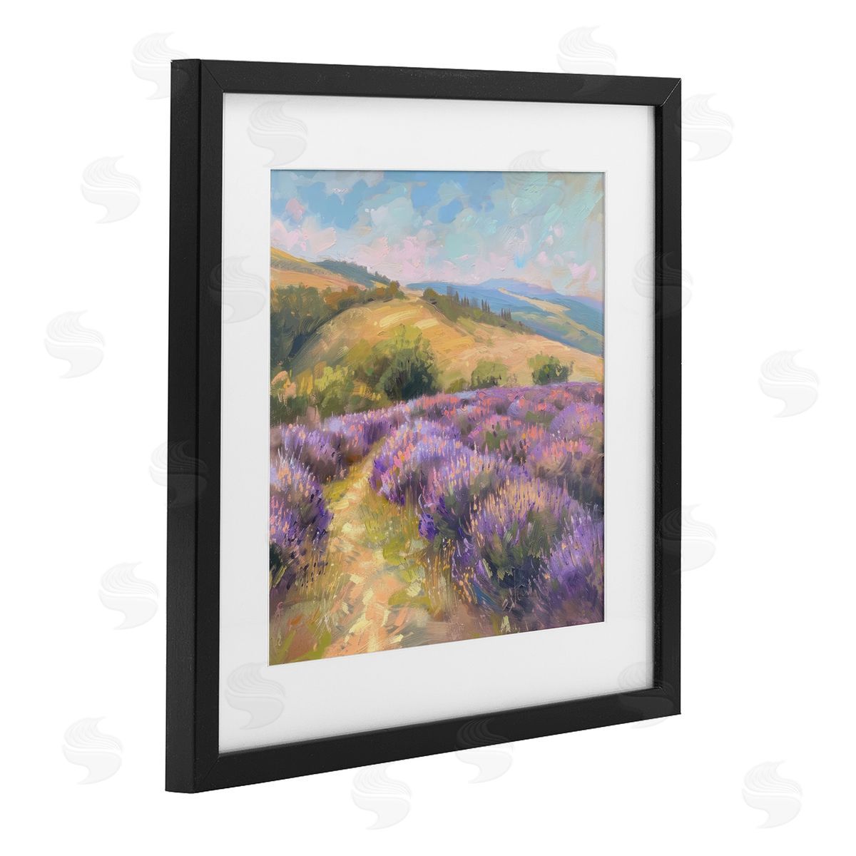 LSR Creative Studio Lavender Field Hills Canvas Wall Art Print