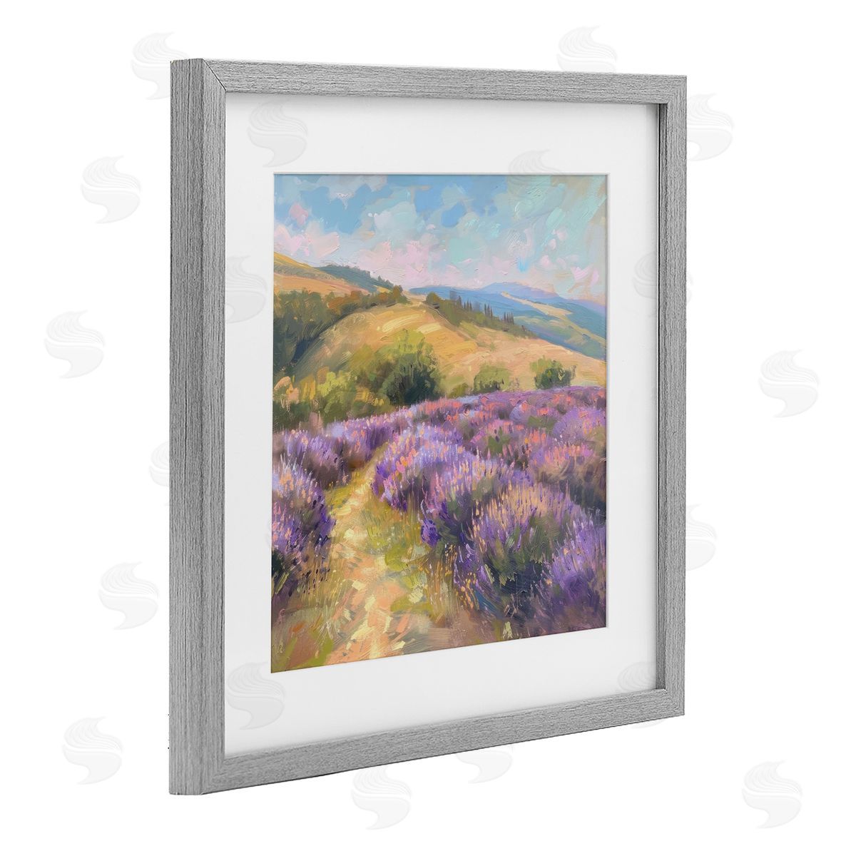 LSR Creative Studio Lavender Field Hills Canvas Wall Art Print